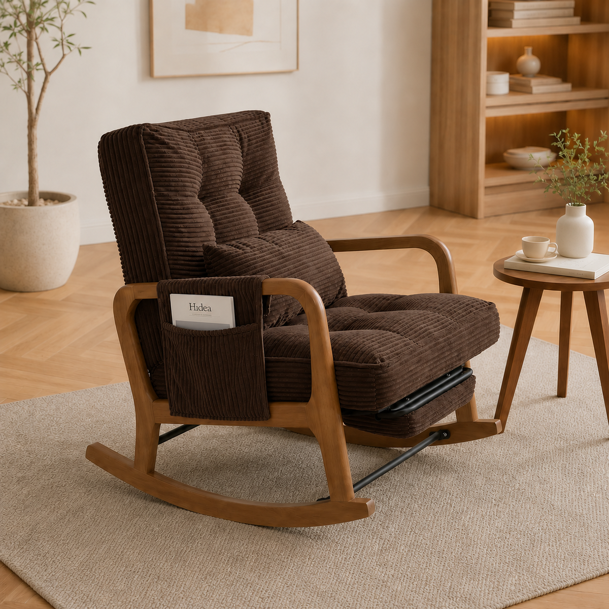Rocking chair velour Alba design