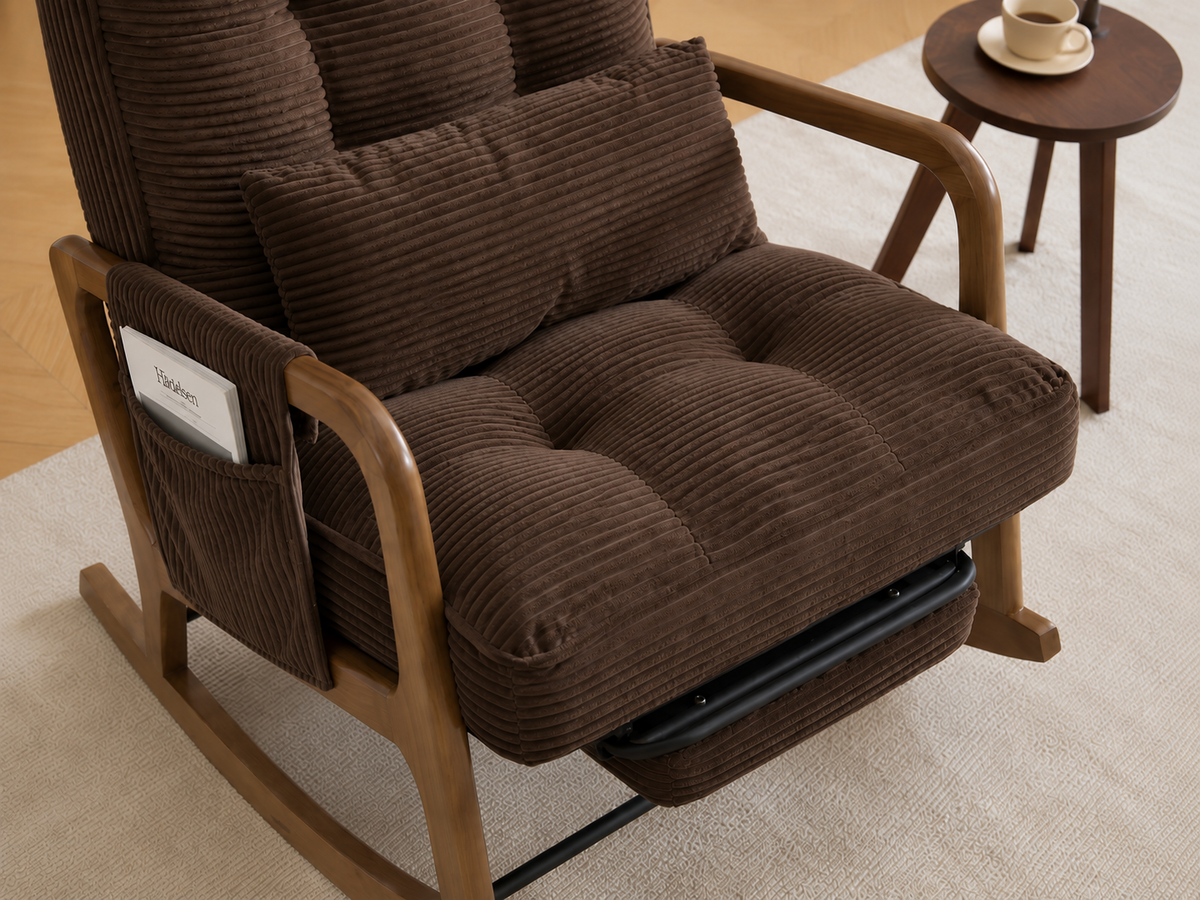Rocking chair velour Alba design