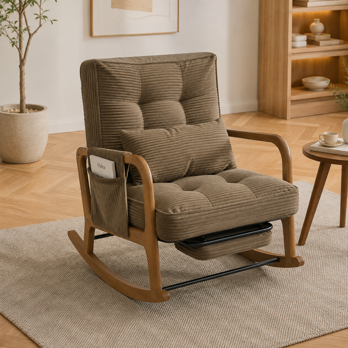 Rocking chair velour Alba design