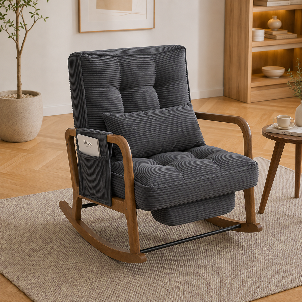 Rocking chair velour Alba design