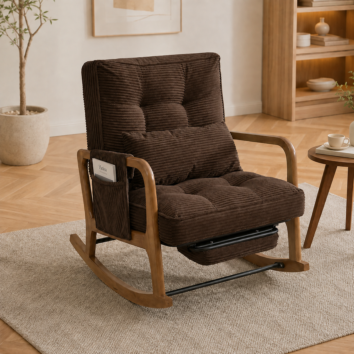 Rocking chair velour Alba design