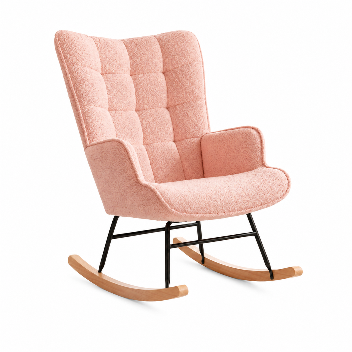 Rocking chair allaitement Élia tissu polaire ultra doux
