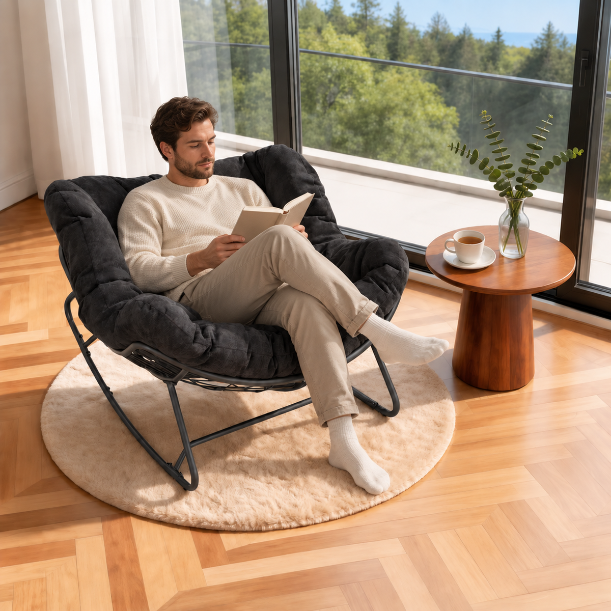 Rocking chair cocooning extérieur Maé