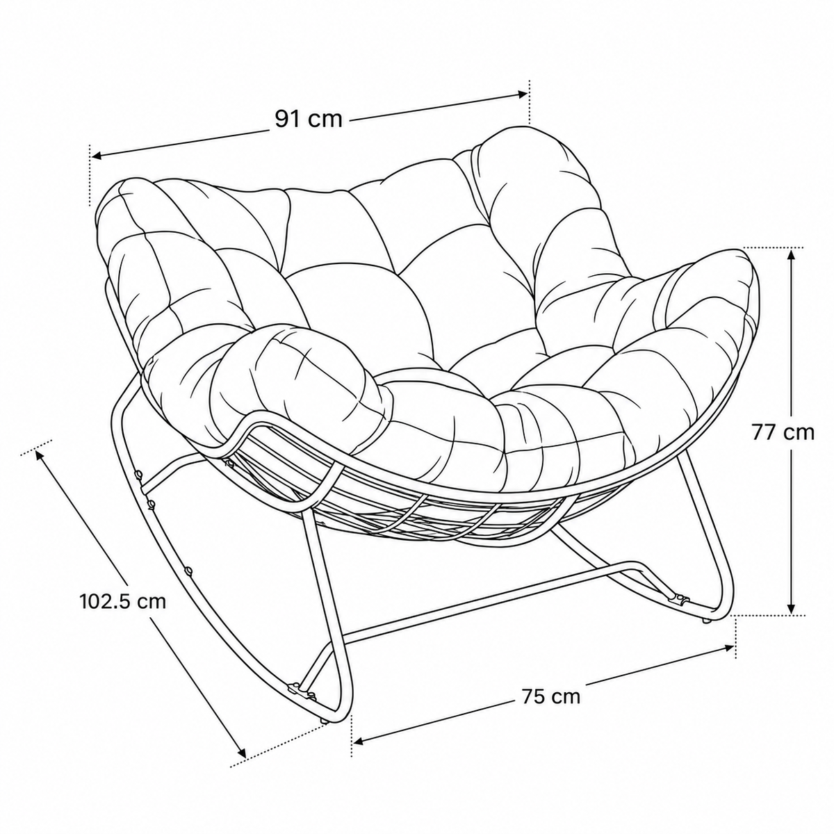 Rocking chair cocooning extérieur Maé