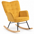 Fauteuil à bascule allaitement Iris velours côtelé