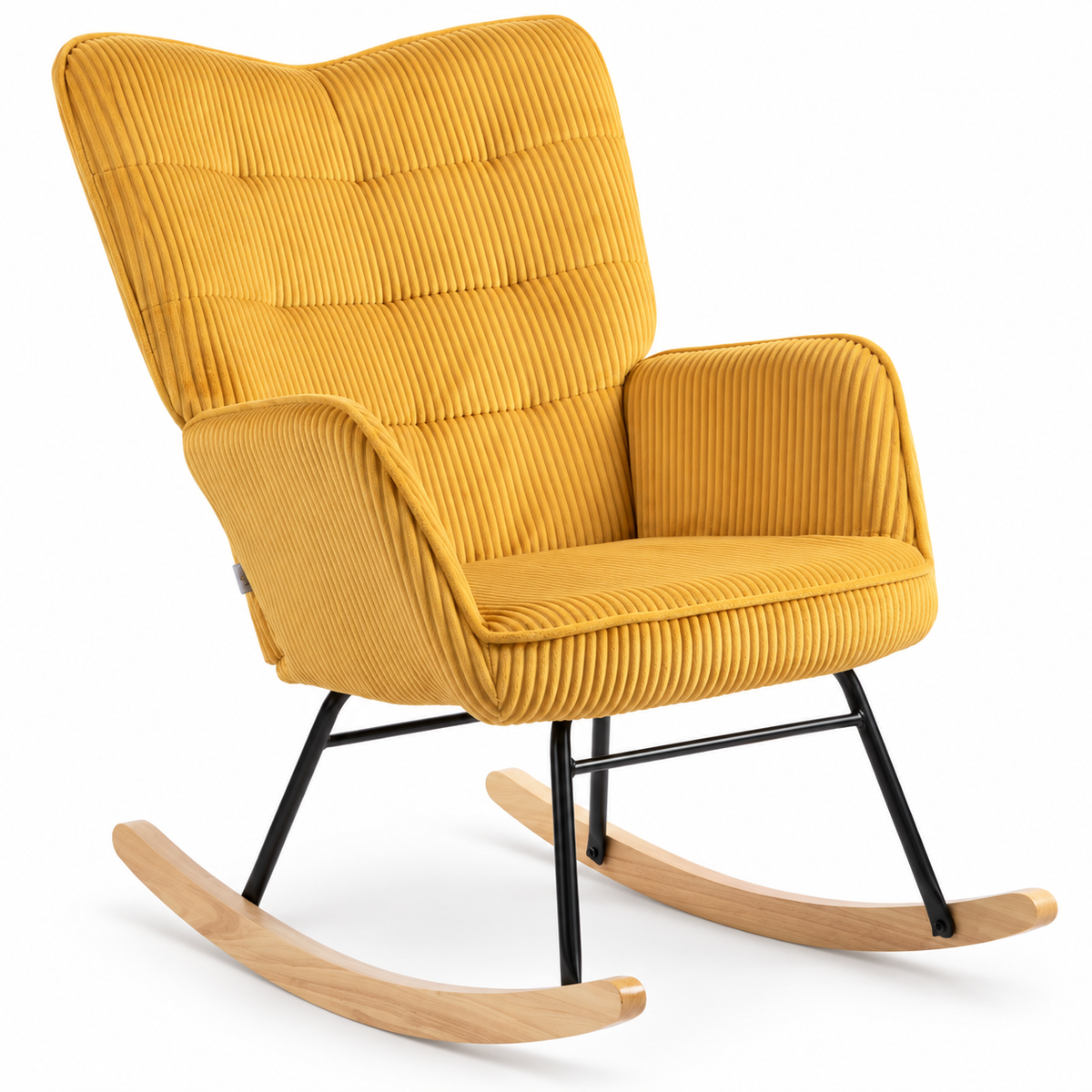 Fauteuil à bascule allaitement Iris velours côtelé